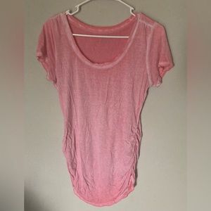Pink Short Sleeve Maternity Shirt